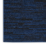 Nourison Essentials Indoor/Outdoor Midnight Blue 5' x 7' Area Rug, Easy Cleaning, Non Shedding, Bed Room, Living Room, Dining Room, Backyard, Deck, Patio (5x7)