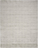 Nourison Serenity Home Geometric Light Grey 5'3" x 7'3" Area Rug, Easy Clean, Non Shedding, Bed Room, Living Room, Dining Room, Backyard, Deck, Patio (5x7)