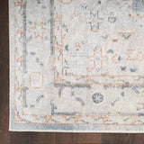 Nourison Astra Machine Washable Bohemian Light Blue 5'3" x 7' Area Rug, Easy Clean, Non Shedding, Bed Room, Living Room, Dining Room, Kitchen (5x7)