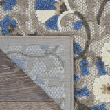 Nourison Aloha Indoor/Outdoor Floral Grey/Multi 3'6" x 5'6" Area Rug (4' x 6'), 3'6"X5'6",