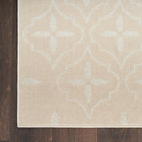 Nourison Essentials Indoor/Outdoor Ivory Beige 4' x 6' Area Rug, Easy Cleaning, Non Shedding, Bed Room, Living Room, Dining Room, Backyard, Deck, Patio (4x6)