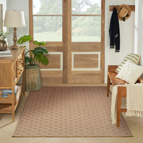 Nourison Washable Organic Geometric Natural 3'11" x 5'11" Area -Rug, Easy -Cleaning, Non Shedding, Bed Room, Living Room, Dining Room, Kitchen (4x6)