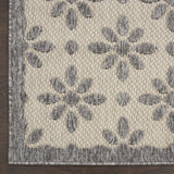 Nourison Palamos Indoor/Outdoor Cream 2'2" x 7'6" Area Rug, Easy-Cleaning, Non Shedding, Bed Room, Living Room, Dining Room, Backyard, Deck, Patio (2x8)