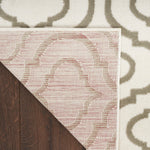 Nourison Jubilant 63x87 Indoor Transitional Fabric Rug in Ivory and Green