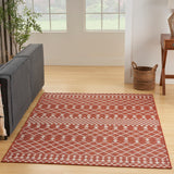 Nourison Positano Indoor/Outdoor Terracotta 4' x 6' Area Rug, Easy-Cleaning, Non Shedding, Bedroom, Living Room, Dining Room, Deck, Backyard, Patio