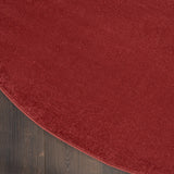 Nourison Essentials Solid Contemporary Brick Red 6' Round Area Rug , 6' X 6'Round