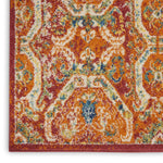 Nourison Allur Non-Shedding Transitional Moroccan Red Multicolor 2'3" x 7'6" Area Rug, (8' Runner)
