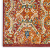 Nourison Allur Non-Shedding Transitional Moroccan Red Multicolor 2'3" x 7'6" Area Rug, (8' Runner)