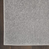 Nourison Essentials Indoor/Outdoor Silver Grey 2'2'' x 12' Area-Rug, Easy-Cleaning, Non Shedding, Bed Room, Living Room, Dining Room, Backyard, Deck, Patio (2x12)