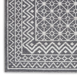 Nourison Royal Moroccan Bohemian Charcoal/Silver 2'3' x 10' Area -Rug, Easy -Cleaning, Non Shedding, Bed Room, Living Room, Dining Room, Kitchen (2x10)