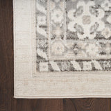 Nourison Serenity Home Vintage Ivory Grey 3'11" x 5'11" Area Rug, Easy Clean, Non Shedding, Bed Room, Living Room, Dining Room, Backyard, Deck, Patio (4x6)