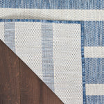 Nourison Positano Indoor/Outdoor Navy Ivory 4' x 6' Area -Rug, Easy -Cleaning, Non Shedding, Bed Room, Living Room, Dining Room, Deck, Backyard, Patio (4x6)
