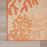 Nourison Garden Oasis Indoor/Outdoor Coral 5' x 7' Area Rug, Easy-Cleaning, Non Shedding, Bed Room, Living Room, Dining Room, Backyard, Deck, Patio (5x7)