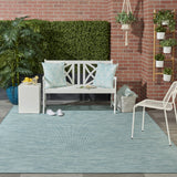 Nourison Positano 5' x 7' Aqua Fabric Modern Area Rug (5' x 7')