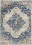 Nourison Concerto Persian Blue/Grey 3'9" x 5'9" Area -Rug, Easy -Cleaning, Non Shedding, Bed Room, Living Room, Dining Room, Kitchen (4x6)
