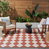 Nourison Positano Indoor/Outdoor Terracotta 5' x 7' Area Rug, Easy Cleaning, Non Shedding, Bed Room, Living Room, Dining Room, Backyard, Deck, Patio (5x7)