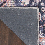 Nourison Brilliance Machine Washable Traditional Vintage Navy/Ivory 2' x 6' Area Rug, Easy Clean, Non Shedding, Bed Room, Living Room, Dining Room, Kitchen (2x6)