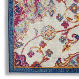 Nourison Vintage Ivory/Multi 5'3" x 7'3" Area Rug - Easy Clean, Non Shedding, Bed Room, Living Room, Dining Room, Kitchen (5' x 7')