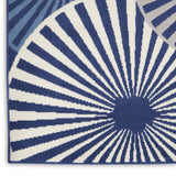 Nourison Grafix Contemporary Navy 2'3" x 7'6" Area Rug, Easy Clean, Non Shedding, Bed Room, Living Room, Dining Room, Kitchen (2x7)