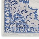 Nourison Whimsicle Vintage Ivory Blue 3' x 5' Area Rug, Easy Cleaning, Non Shedding, Bed Room, Living Room, Dining Room, Kitchen (3x5)