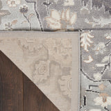 Nourison Elation Traditional Grey 2'2" x 12' Area -Rug, Easy -Cleaning, Non Shedding, Bed Room, Living Room, Dining Room, Kitchen (2x12)