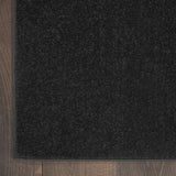 Nourison Essentials Indoor/Outdoor Black 2'2" x 12' Area Rug, Easy Cleaning, Non Shedding, Bed Room, Living Room, Dining Room, Backyard, Deck, Patio (2x12)
