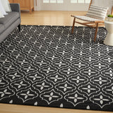 Nourison Essentials Outdoor Black Ivory 5' x 7' Area Rug, Easy Cleaning, Non Shedding, Bed Room, Living Room, Dining Room, Deck, Backyard, Patio (5x7)
