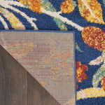 Nourison Allur Modern Navy Multicolor 2'3" x 7'6" Area Rug, Easy Clean, Non Shedding, Bed Room, Living Room, Dining Room, Kitchen (2x8)