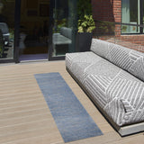 Nourison Essentials 2'2" x 10' Blue/Grey Outdoor Indoor/Outdoor Rug