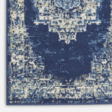 Nourison Grafix Navy Blue 2'3'' x 7'6'' Traditional Area-Rug, Modern, Easy-Cleaning, Non Shedding, Bed Room, Living Room, Dining Room, Kitchen, (8' Runner)