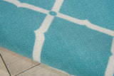 Nourison Home & Garden Aqua Rectangle Area Rug, 4-Feet 4-Inches by 6-Feet 3-Inches (4'4" x 6'3")