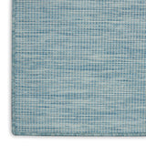 Nourison Positano Indoor-Outdoor Aqua 4' x 6' Area Rug, Easy Cleaning, Non Shedding, Bed Room, Living Room, Dining Room, Backyard, Deck, Patio (4x6)