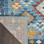 Nourison Passion Transitional Blue/Multicolor 3'9" x 5'9" Area Rug, Easy Clean, Non Shedding, Bed Room, Living Room, Dining Room, Kitchen (4x6)
