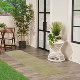 Nourison Essentials 10' Runner Green Gold Fabric Area Rug