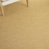 Nourison Positano Indoor/Outdoor Yellow 6' x Round Area Rug, Easy Cleaning, Non Shedding, Bed Room, Living Room, Dining Room, Backyard, Deck, Patio (6 Round)