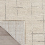 Nourison Santa Cruz Modern Ivory Grey 3'11" x 5'11" Area Rug, Easy-Cleaning, Non Shedding, Bed Room, Living Room, Dining Room, Kitchen (4x6)