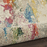 Nourison Celestial Abstract Ivory/Multicolor 2'2" x 7'6 Area Rug, Easy Cleaning, Non Shedding, Bed Room, Living Room, Dining Room, Kitchen (2x8)