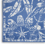 Nourison Whimsicle Floral Blue 6' x 9' Area Rug, Easy Cleaning, Non Shedding, Bed Room, Living Room, Dining Room, Kitchen (6x9)