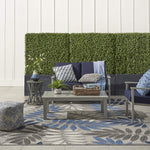 Nourison Aloha Indoor/Outdoor Grey/Blue 9'6" x 13' Area Rug, Easy Cleaning, Non Shedding, Bed Room, Living Room, Dining Room, Backyard, Deck, Patio (10x13)