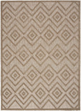 Nourison Versatile Indoor/Outdoor Natural Beige 4' x 6' Area Rug, Easy Cleaning, Non Shedding, Bed Room, Living Room, Dining Room, Deck, Backyard, Patio, High Traffic Area (4x6)