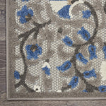 Nourison Aloha Indoor/Outdoor Floral Grey/Multi 3'6" x 5'6" Area Rug (4' x 6'), 3'6"X5'6",