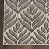 Nourison Aloha Indoor/Outdoor Charcoal 2'8" x 4' Area Rug, Easy Cleaning, Non Shedding, Bed Room, Living Room, Dining Room, Backyard, Deck, Patio (3x4)