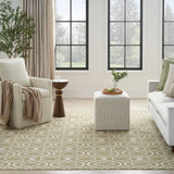 Nourison Jubilant Contemporary Olive 5'3" x 7'3" Area -Rug, Easy -Cleaning, Non Shedding, Bed Room, Living Room, Dining Room, Kitchen (5x7)" }