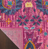 Nourison Passion Fuchsia 2'2" x 10' Area -Rug, Boho, Moroccan, Bed Room, Living Room, Dining Room, Kitchen, Easy -Cleaning, Non Shedding, (10' Runner)