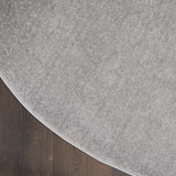 Nourison Essentials Solid Contemporary Silver Grey 4' Round Area Rug , 4' X Round