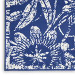 Nourison Whimsicle Floral Navy 7' x 10' Area Rug, Easy Cleaning, Non Shedding, Bed Room, Living Room, Dining Room, Kitchen (7x10)