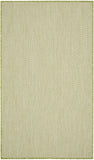 Nourison Courtyard Indoor/Outdoor Ivory Green 3' x 5' Area -Rug, Easy -Cleaning, Non Shedding, Bed Room, Living Room, Dining Room, Kitchen (3x5)