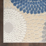 Nourison Aloha 42" x 66" Polypropylene Fabric Rug in Blue/Gray Finish