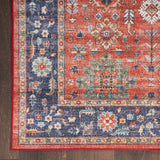 Nourison Fulton Traditional Rust 5' x 7' Area -Rug, Easy -Cleaning, Non Shedding, Bed Room, Living Room, Dining Room, Kitchen (5x7)