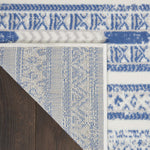 Nourison Whimsicle Tribal Ivory Blue 4' x 6' Area Rug, Easy Cleaning, Non Shedding, Bed Room, Living Room, Dining Room, Kitchen (4x6)